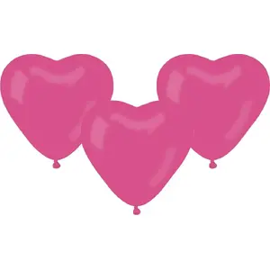 Latex heart balloons GMR 50 pcs pink — universal size
