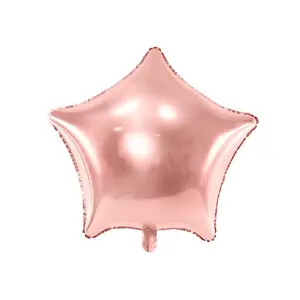 Toy balloon PartyDeco Star Toy balloon — rose gold star shape, 480 mm, pack of 50