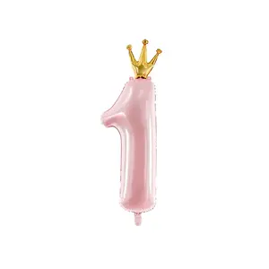 Toy balloon PartyDeco FB87M-081J-KARTON, foil, gold/pink, 300×920 mm, pack of 50