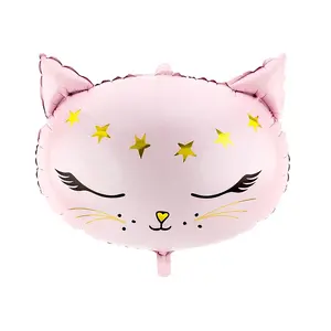 Toy balloon PartyDeco Cat foil multicolour, 480×360 mm, pack of 50