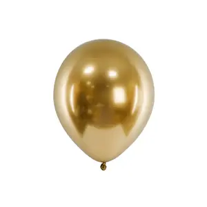 Toy balloon No name CHB1-019-10, latex, gold, inflated Ø 30 cm, pack of 10