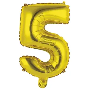 Toy balloon AMSCAN 9909683 — foil, gold, pack of 5