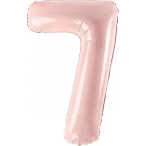 Foil Balloon PartyDeco 72 cm, 7-shaped, light pink