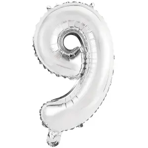 Toy balloon AMSCAN 9909677, foil, silver, pack of 5
