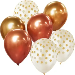 Bouquet of balloons GoDan B&C gold-copper, 7 pieces