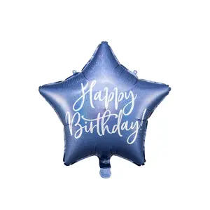Toy balloon PartyDeco FB93-074-KARTON, foil, navy, 40 cm inflated, pack of 50