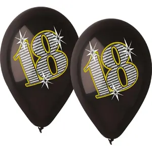 Latex Balloons GMR model GODA2253 black 30 cm, 5 pcs