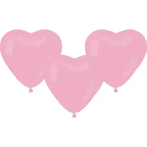 Latex Heart Balloons GMR 50 pcs light pink — universal party decoration