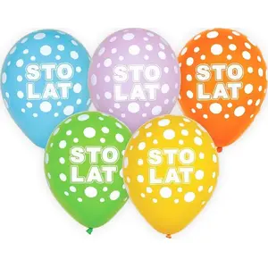 Balloon pack GoDan Sto Lat 12" (30 cm), 5 pieces