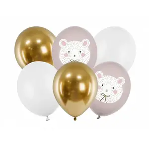 Toy balloon PartyDeco SB14P-315-000-6, latex multicolour, inflated Ø 30 cm, pack of 6