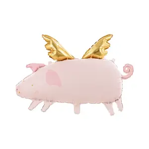 Toy balloon PartyDeco FB109 — foil, gold & pink, 700×450 mm