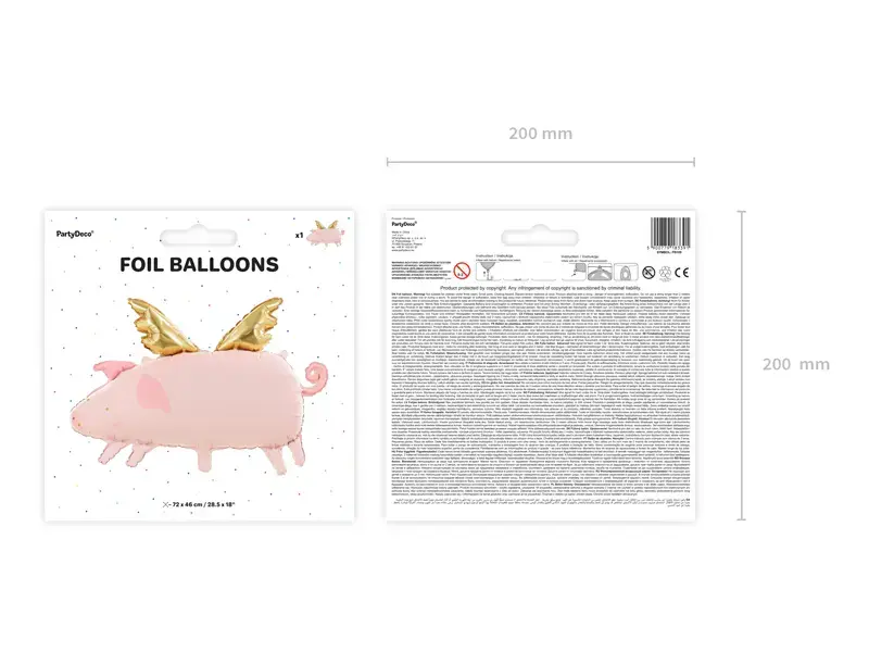 Rotaļu balons PartyDeco FB109 folija 700×450 mm Photo 5