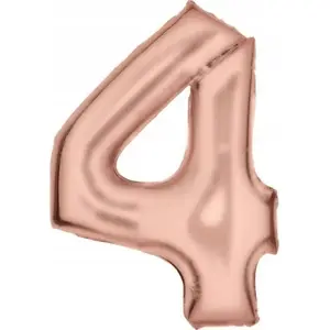 Foil Number Balloon '4' AMSCAN satin rose gold 86 cm 9917316