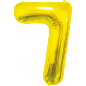 Foil Balloon GoDan model BC-HZL7 – numeric '7' gold, 85 cm