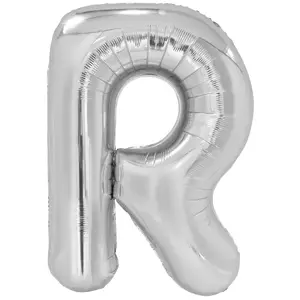 Toy balloon foil pack, No name Amscan 9909567 — silver, 5 pcs