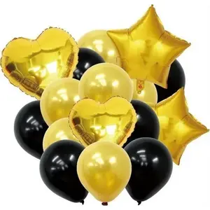 Balloon set Slowmoose 17 pieces — star-shaped balloons kit, assorted sizes and colors