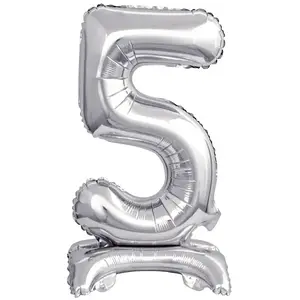 Toy balloon AMSCAN 9911728 — foil, silver, pack of 5