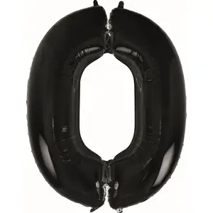 Foil Balloon GoDan Digit '0' Black 92 cm