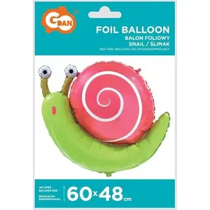 Foil Balloon GoDan Ślimak 60×48 cm — decorative shaped balloon
