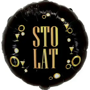 Foil Balloon GoDan Sto Lat 46 cm – celebration balloon, round 46cm