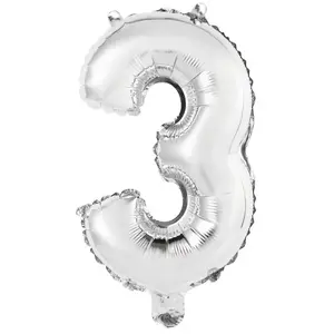 Toy balloon AMSCAN 9909671 — foil, silver, pack of 5