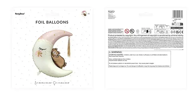 Rotaļu balons PartyDeco FB196 folija 710×860 mm Photo 5
