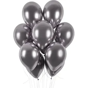 Latex balloons GMR shiny graphite 33 cm, pack of 50