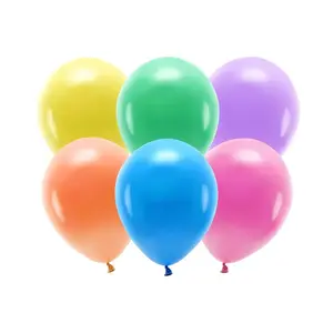 Toy balloon PartyDeco ECO30P-000-10 — latex, 30 cm inflated diameter, 10 pcs, assorted colours