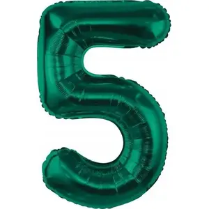 Balloon foil GoDan number 5, bottle green, 85 cm