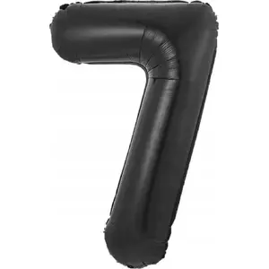 Foil Balloon GoDan number 7 matte black 85 cm