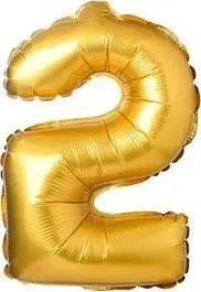 Foil Balloon Number 2 71 cm (28") Arpex — gold