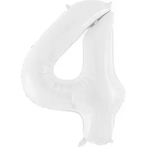 Foil Balloon PartyDeco 86 cm White – Helium/air party decoration, 513013