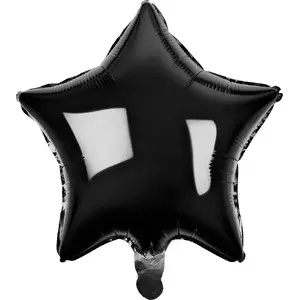 Foil Balloon Star GoDan 19 in, black — decorative helium-ready balloon