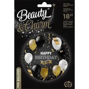 Helium foil balloon GoDan Happy Birthday to you 18" round party decoration
