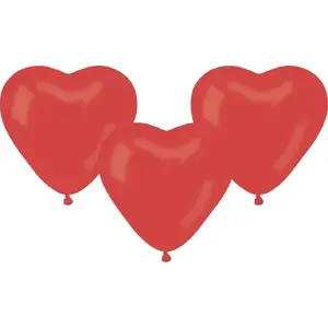 Balloons GoDan model Balon CR pastel 'Serce bez nadruku' red pack of 50