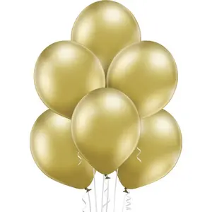 Balonu komplekts Belball B105 — zelta hroma baloni 30 cm, 100 gab.