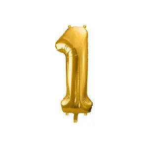Игрушечный шар PartyDeco FB1M-1-019 — фольга, золотой, высота 1000 мм (надув ~86 см), 1 шт