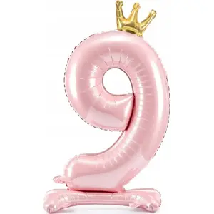 Foil Balloon Standable 84 cm, PartyDeco 9" Light Pink