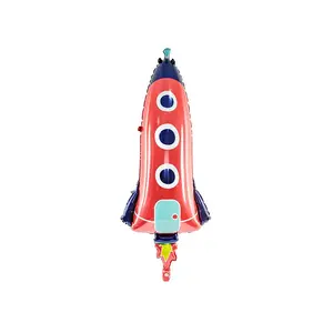 Игровой шар PartyDeco Rocket — форма ракеты, разные цвета, 440×1150 мм, упаковка 50 шт.