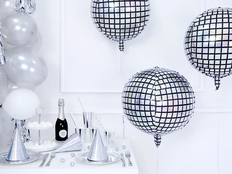 PartyDeco Disco Ball folijas balons 400 mm Photo 2