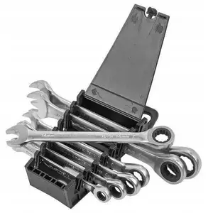 Set of 7 Combination Ratcheting Wrenches Bituxx JBC-51072 8–19 mm in Clip