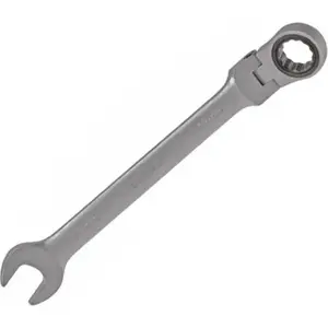 Open-end and box ratcheting wrench with swivel joint Dedra 14mm model 14GP48