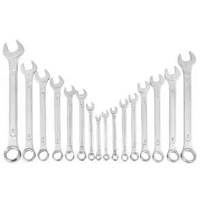 Combination wrench set Forsage 16-piece flat/box 6–24 mm