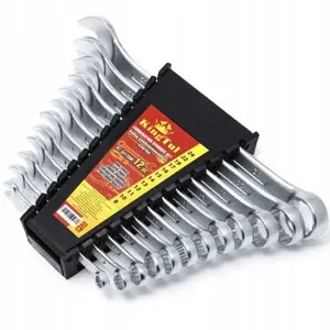 Flat-ring wrench set KingTul KT-3412MP, 12 pieces