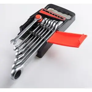 Set of 7 ratcheting combination wrenches Expert+ MN-59-657 8–19 mm