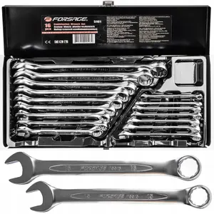 Wrench set Extralink F-5161 — 16-piece combination (open-end and ring) spanner set