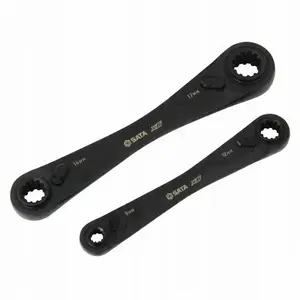 Socket wrench set Sata ST09059G 2 ratcheting handles with reversible ratchet, 8-in-1 sockets
