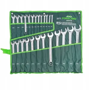 Flat-ring wrench set Rockforce FS-5261P36 25 pcs 6–36 mm on roll-up pouch