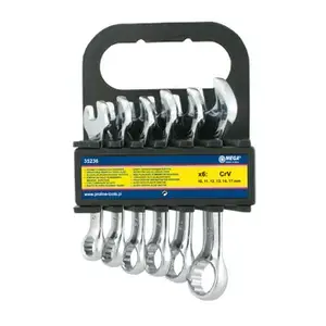 Combination wrench set MEGA 35236 — 6 pcs, sizes 10–17 mm