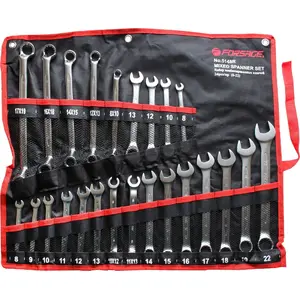 Combination wrench set Forsage F-5148R 24 pcs (open-end, ring, split-ring) 8–22 mm on canvas roll